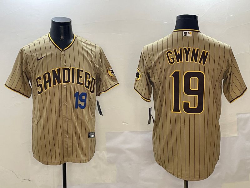 Men San Diego Padres #19 Gwynn Brown Stripe Game 2025 Nike MLB Jersey style 6